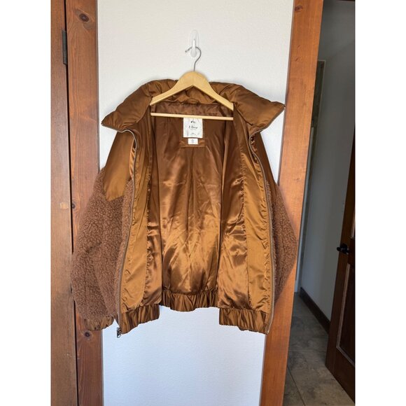 Abercrombie & Fitch Ultra Sherpa Mini Puffer Jacket Brown XXL - Picture 3 of 6